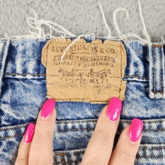 Vintage 90s Levi's Jeans Mens 38x32 Blue Acid Wash 550 Faded Distressed USA Made - Picture 10 of 13